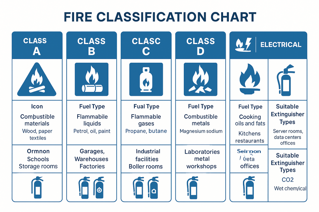 fire classification chart